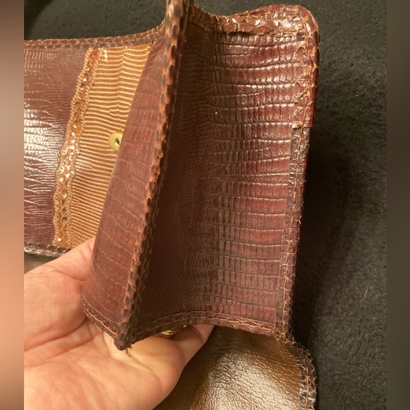 Vintage: Carlos Falchi snakeskin leather clutch, includes duster bag - Picture 8 of 11